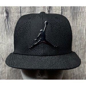 Air Jordan Jumpman Elephant Print Youth Black Snapback Baseball Hat Cap